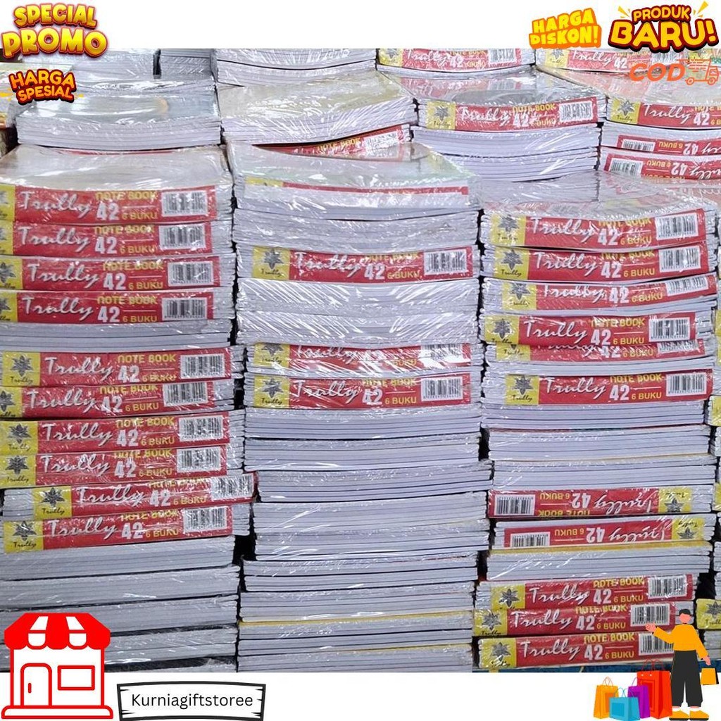 

(Pak) Buku Tulis Trully / Buku Tulis Isi 42 Lembar Trully / Buku Tulis Murah D Promo 4.4