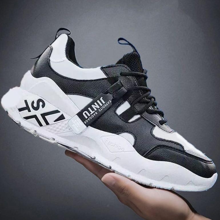 COD ad-3 Sintetis Sepatu Sneaker Pria New JINTU Original Murah