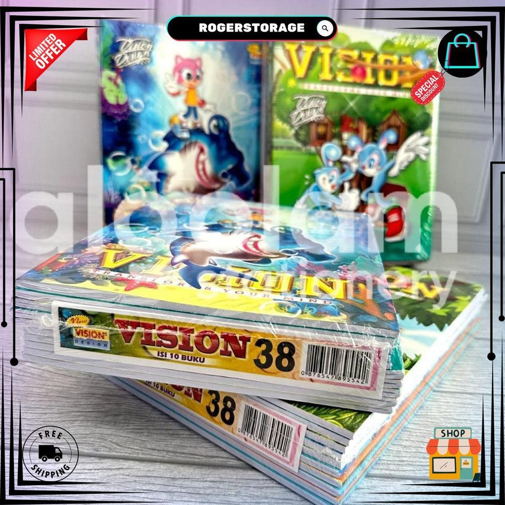 

Satu Pack ( 10 Pcs ) Buku Tulis Vision 38 D Promo 4.4