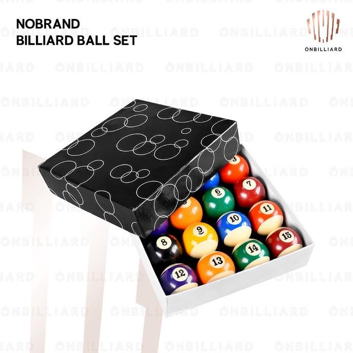 Nobrand Bola Billiard Ball Set 57.2Mm Black White Bola Billiard Meja 7 8 9 Ft Feet 2 1/4" 57,2Mm Bil