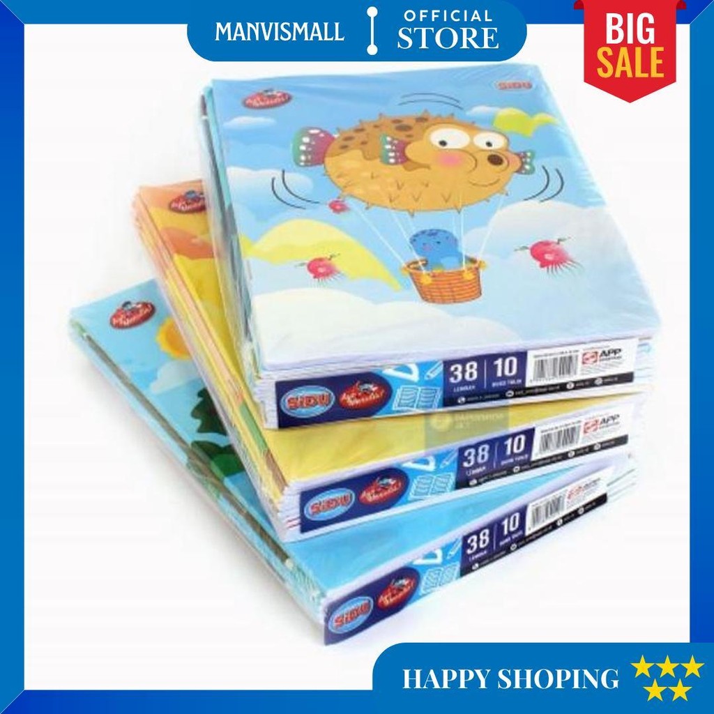 

Buku Tulis Sidu 38 Lembar / Buku Tulis Sekolah ( 1 Pack Isi 10Pcs ) D Promo 4.4