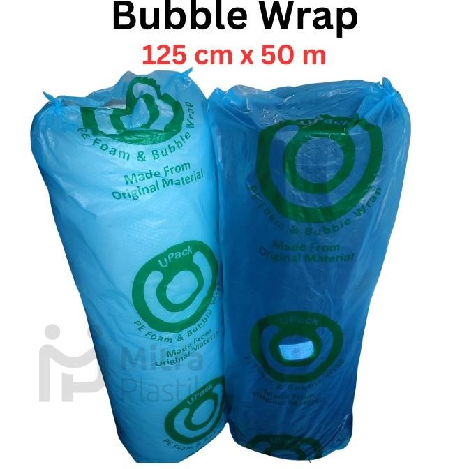 

tersedia [khusus gosend] bubble wrap 50m x 125cm hitam putih tulip biru bandung