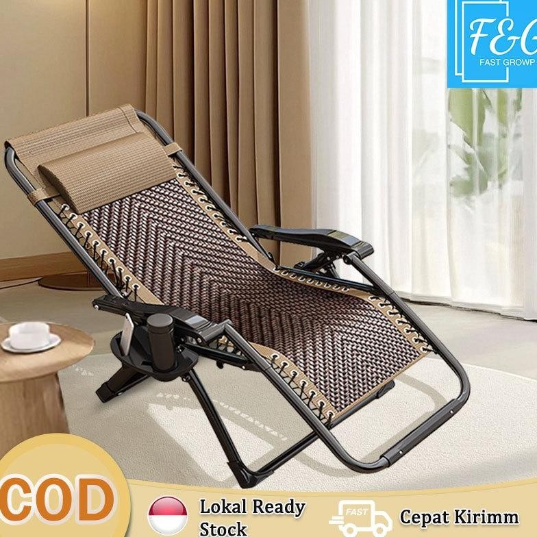 F&G Kursi Lipat Tempat Tidur Lipat Malas Minimalis Portable Kursi Santai