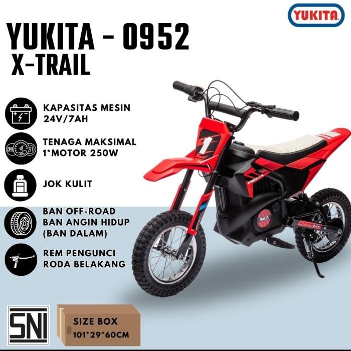 Sepeda Motor Aki Mainan Anak Mini Trail Yukita 0952 X Trail Original Dan Terpercaya