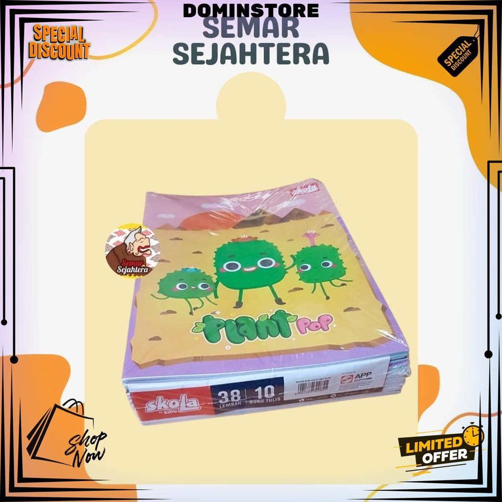 

[Pak] Sidu Skola Buku Tulis 38 (10 Pcs)* D Promo 4.4