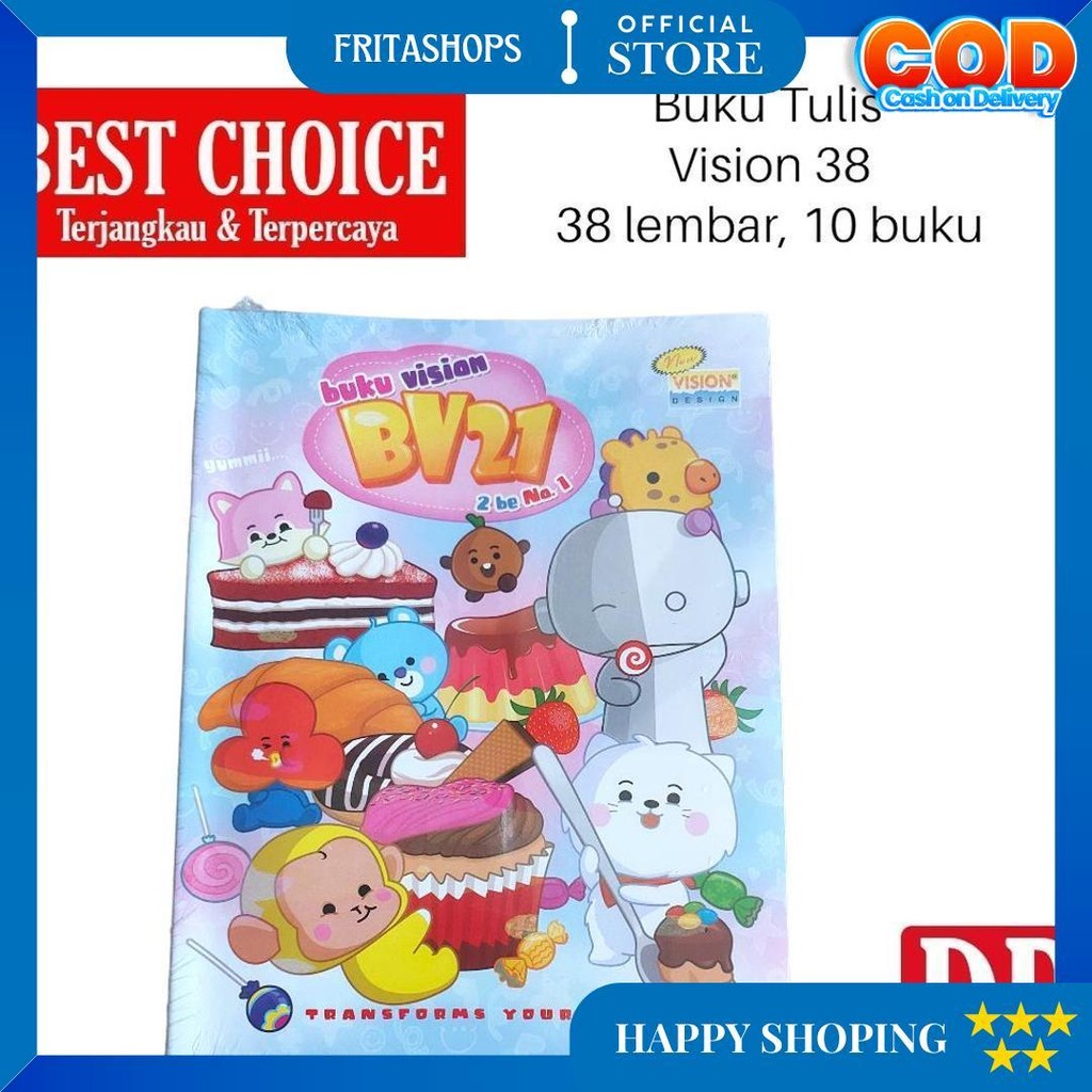 

Buku Tulis Vision 38 Lembar (10 Pcs) D Promo 4.4
