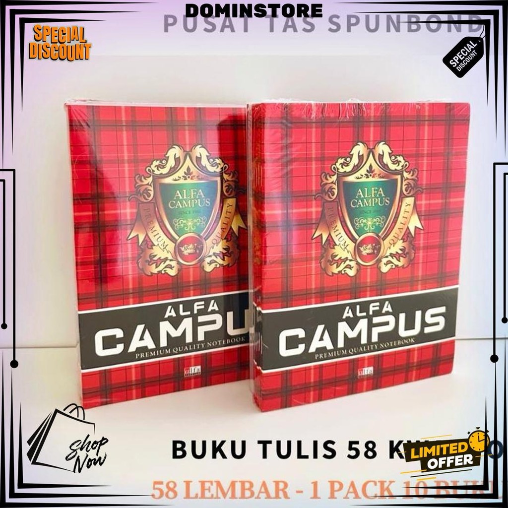 

Buku Tulis Campus Kecil 58 / Kwarto 58 Alfa Campus D Promo 4.4