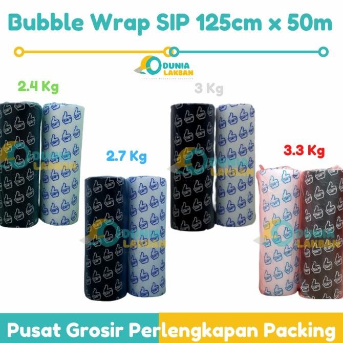 

tersedia (gojek) bubble wrap sip 125cm x 50 m 3.3 kg kualitas premium