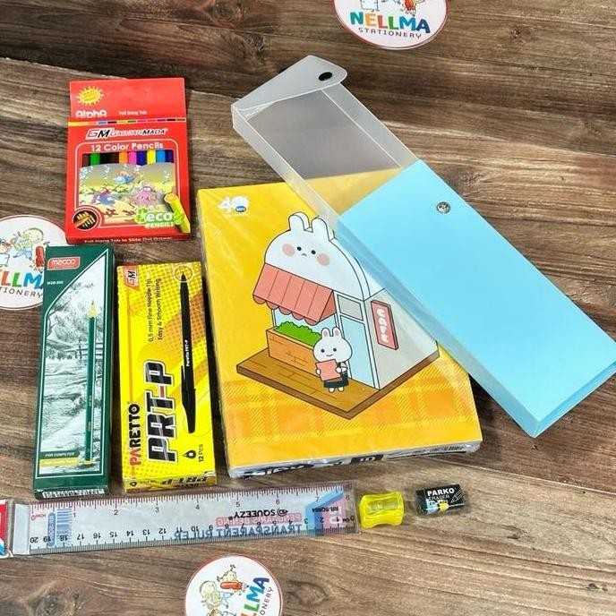 

Promo Paket Alat Tulis 8 in 1 Dalam Paket Buku Tulis Sidu 38 Lembar isi 10 buku Sekolah Stationery Pulpen Pensil LFS