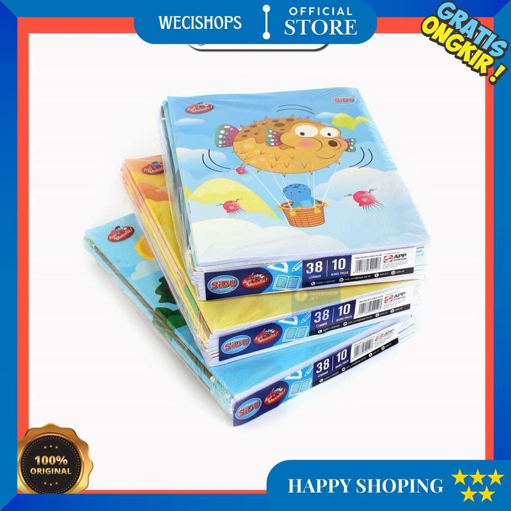 

Buku Tulis Sidu 38 Lembar (Pack / Isi 10 Pcs) D Best Seller