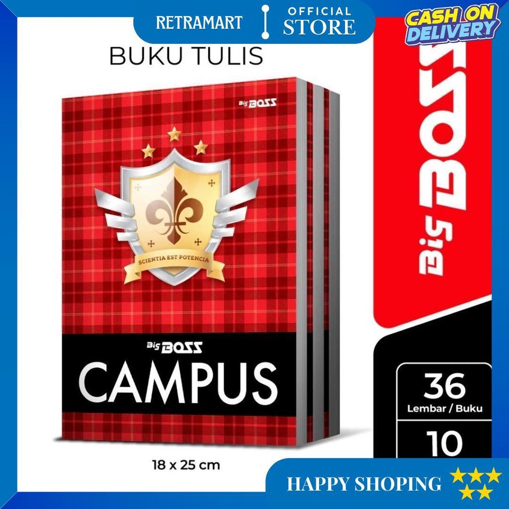 

Buku Tulis 36 50 Lembar Bigboss Campus Pak Isi 10 D Cod