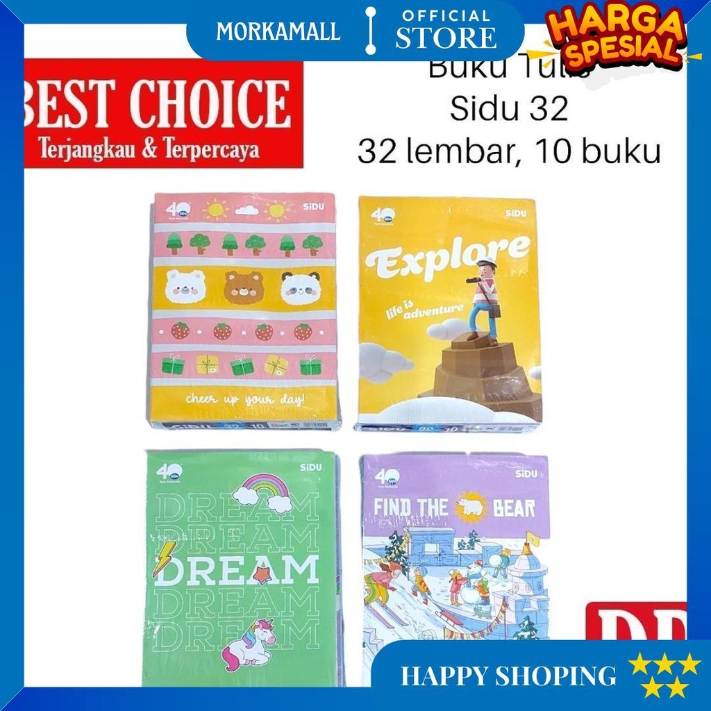 

Buku Tulis Sidu 32 Lembar (10 Pcs) D Promo 4.4
