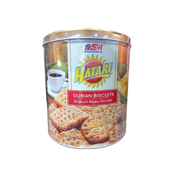 ASW HATARI BISKUIT RASA DURIAN TIN 325 GR