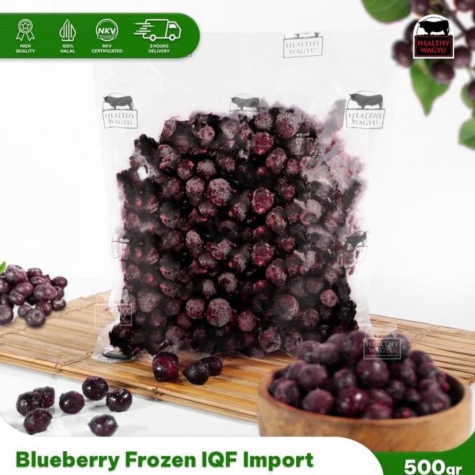 

Diskon! Blueberry Frozen IQF Buah Beku Bluberi Import Premium 500gr Healthy Wagyu