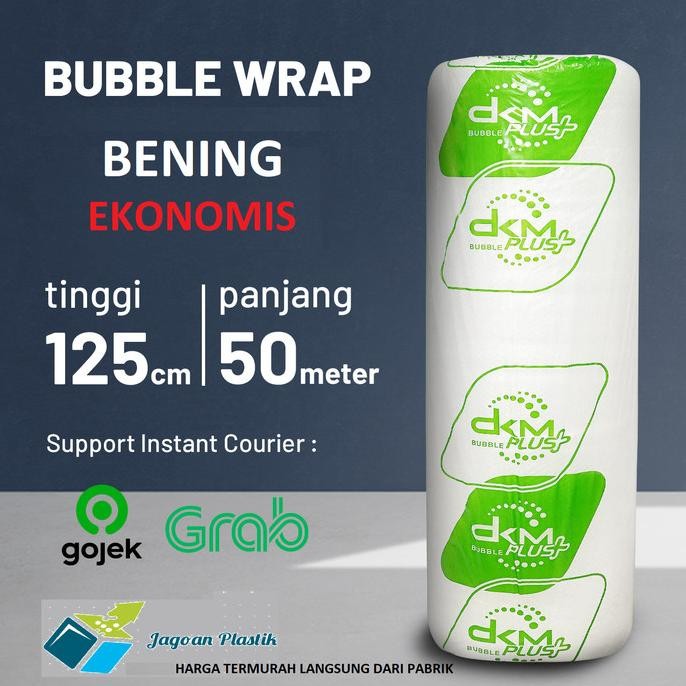 

tersedia bubble wrap / buble wrap bening ekonomis 125 cm x 50 m