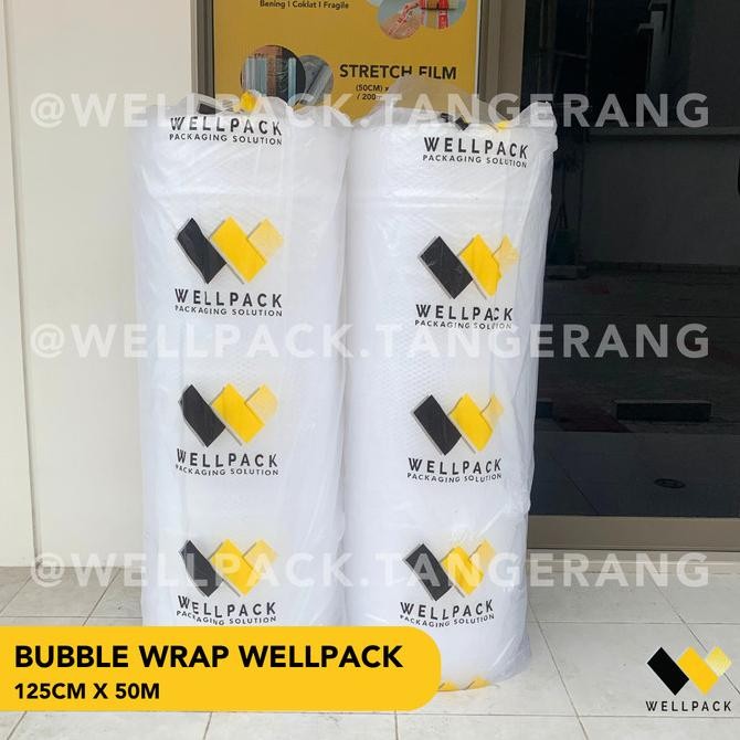 

tersedia bubble wrap roll 125cm x 50meter bening - premium 3kg