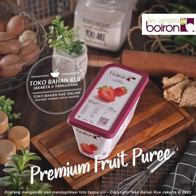

Diskon! Boiron Strawberry PUREE 1kg Fruit Frozen Berries Beku Buah Stroberi