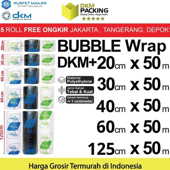 

tersedia plastik bubblewrap 50meter bubble wrap dkmplus premium termurah / roll