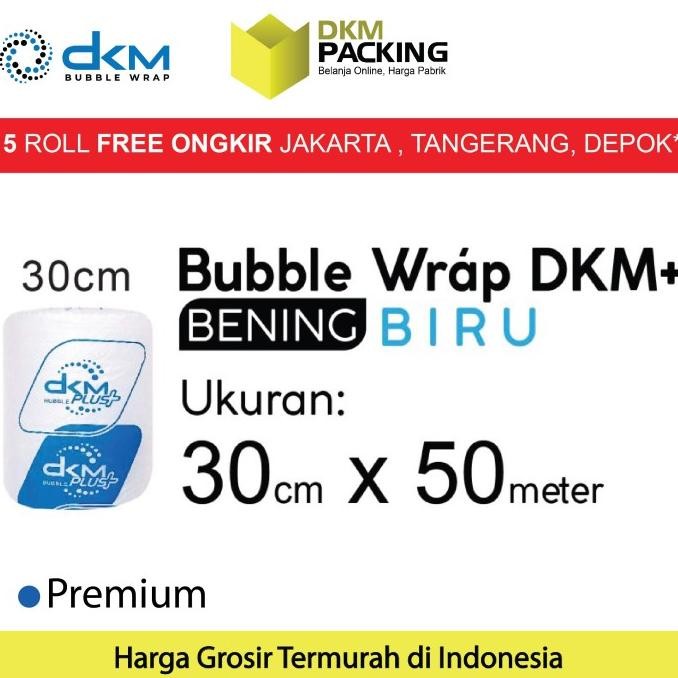 

tersedia plastik bubble wrap bening 30cm x 50m bubblewrap dkm plus / roll