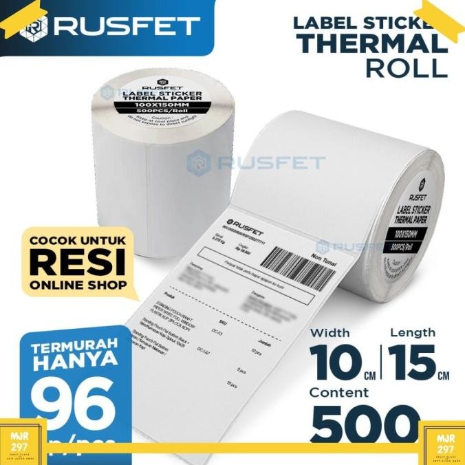

STIKER TERMAL / LABEL THERMAL BARCODE / LABEL RESI THERMAL 100 x 150 murah