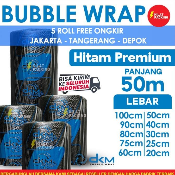 

tersedia plastik bubble wrap hitam tebal / bubble wrap murah dkm+ 50 meter