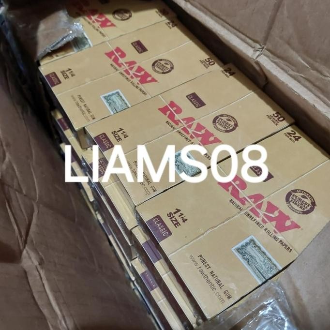 

kertash RAW coklat dan hitam 1 1/4 per box murah
