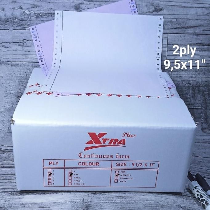 

Kertas komputer continuous form 2ply CF 9.5x11inc berkualitas murah