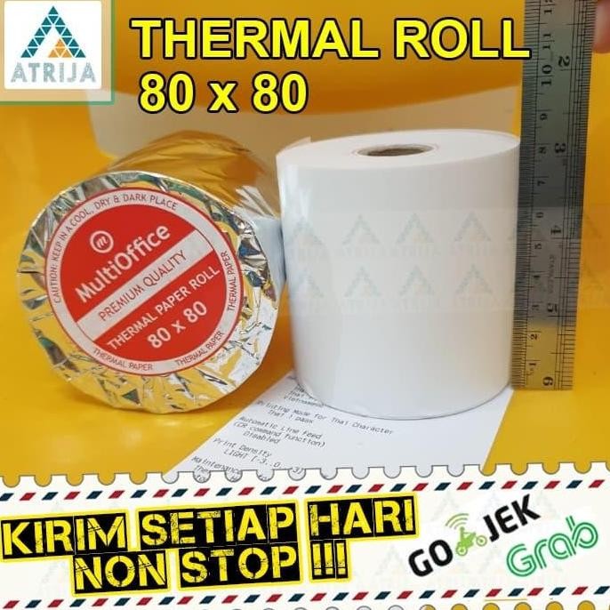 

Multi Office 80x80 per Box. Kertas Thermal Paper Roll Struk Kasir murah