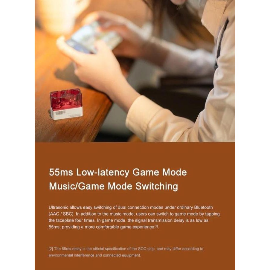 Promo Moondrop Ultrasonic Bluetooth 5.3 Anc Ambient Mode Hybrid True Wireless Tws