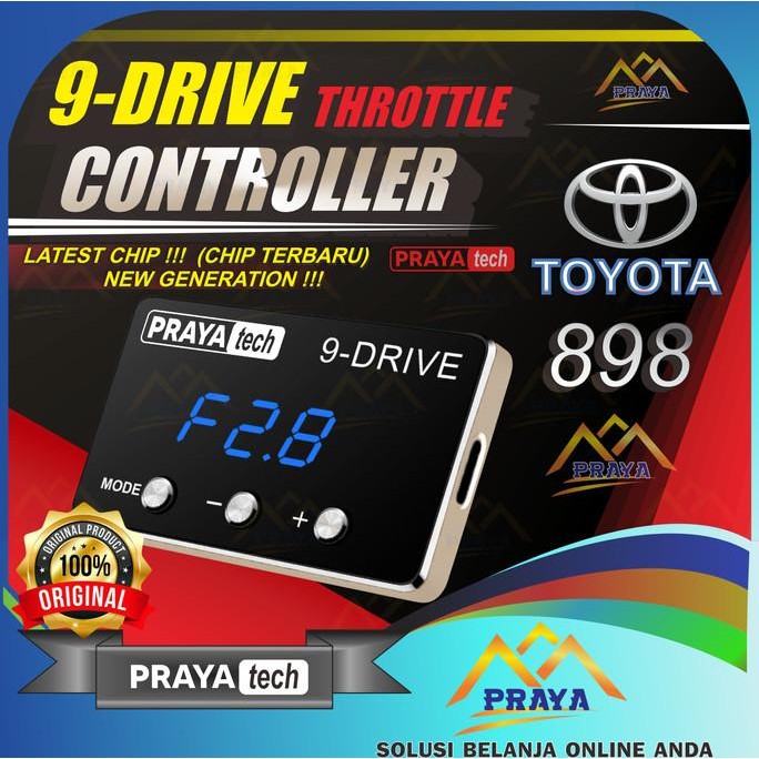 PRAYATECH 9 DRIVE THROTTLE CONTROLLER PIGGYBACK TOYOTA 898 REMAP ECU