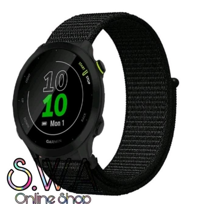 TERLARIS - Strap Nilon Nylon Benang Lekat Watch Band Tali Jam Tangan Garmin Forerunner 165 55 245 Fr
