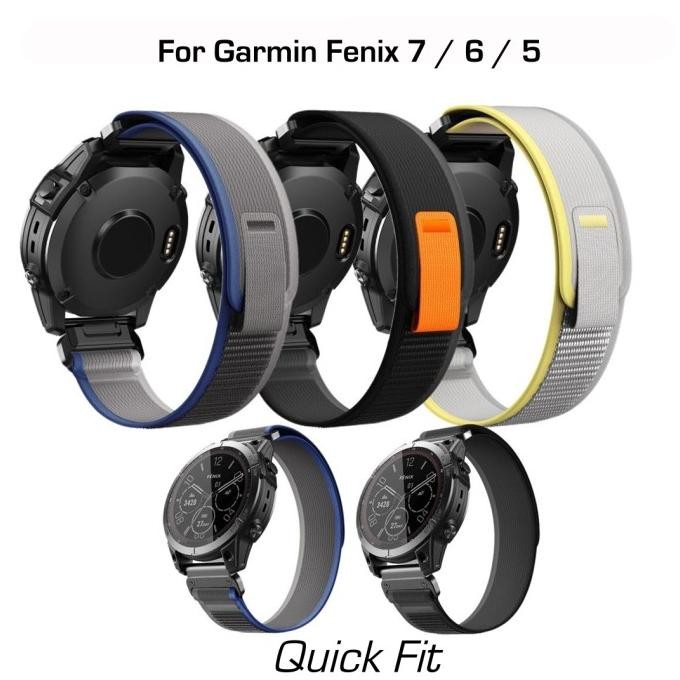 NEW Strap Kanvas Nylon for Garmin Fenix 7 / 6 / 5  - Tali jam Quick Fit
