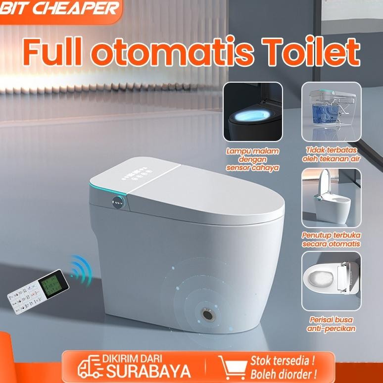 Closet duduk otomatis Luxury Smart Kloset Duduk Siram Toilet Kursi Tampilan LED Definisi Tinggi Remo
