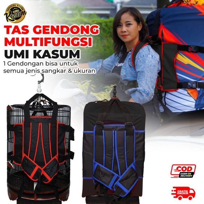 Tas Gendong Sangkar Burung Murai Lovebird Kotak Multifungsi Umi Kasum AME
