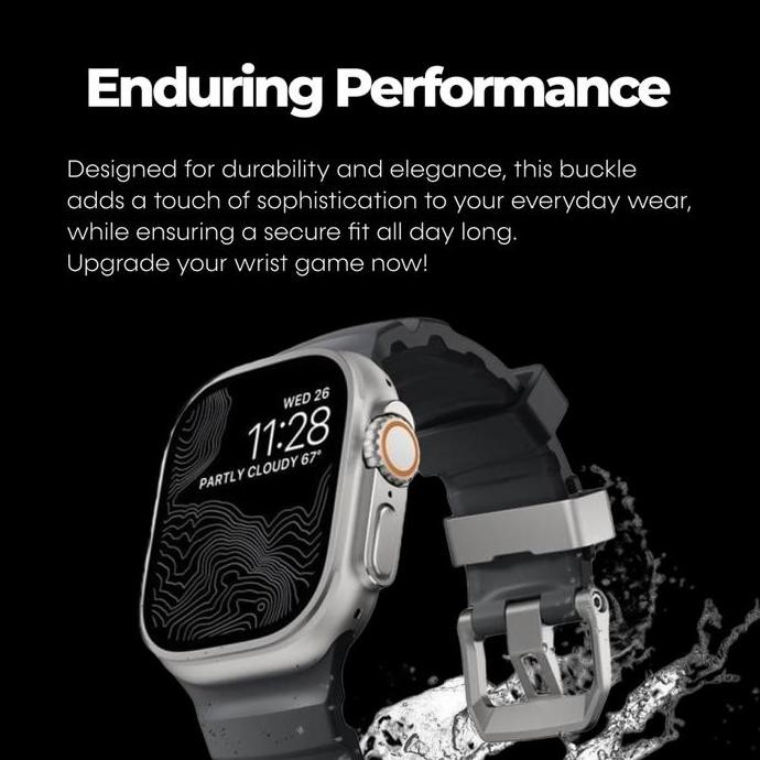 STRAP FOR APPLE WATCH ULTRA 2 10/9/8/7/SE 49/46/45/44/42/41MM NOMAD ROCKY POINT SPORT RUBBER SOFT BA