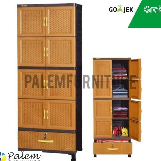 Lemari Pakaian Plastik 4 Susun Napolly Crs Mu48D Original