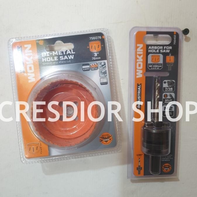 

HOLE SAW CUTTER PEMBOLONG KAYU 76MM 3 INCH ARBOR HOLESAW 7/16 M2 ORIGINAL DAN TERPERCAYA