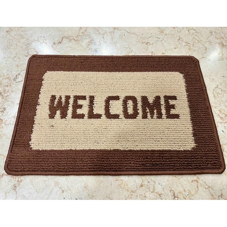Ew-98 Am67 Keset Welcome Jumbo 50X75 Cm Bahan Serabut Lembut (Serap Air) Besar Buat Depan Rumah / Pi