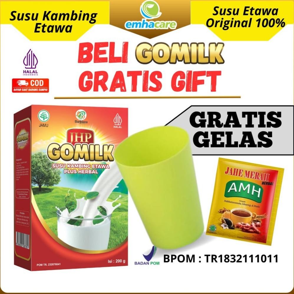 

[ BELI 1 FREE GIFT ] [BELI 3 FREE GELAS CANTIK ] Susu Kambing Etawa Gomilk Penambah Nafsu Makan