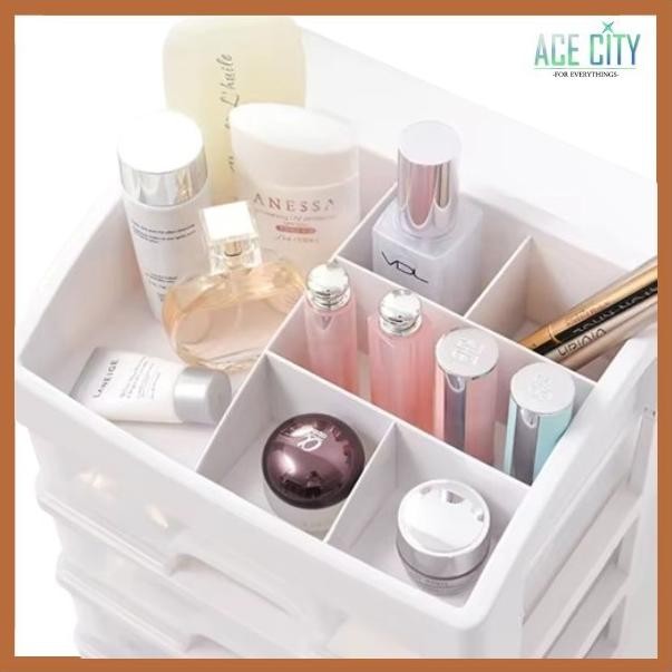 Rak Kosmetik 3 / 4/ 5 Laci Susun Organizer Tempat Kosmetik Multifungsi Serbaguna (Rak Kosmetik Plast