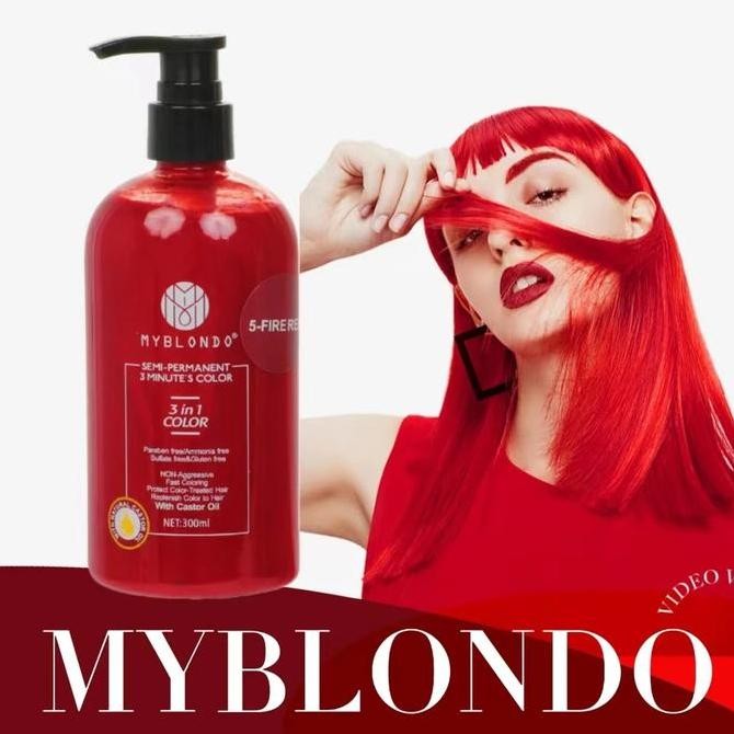 MYBLONDO Hair Mask 300ML Masker Pewarna Rambut Extract Castrol Oil Italy Bebas Paraben & Ammonia Dye