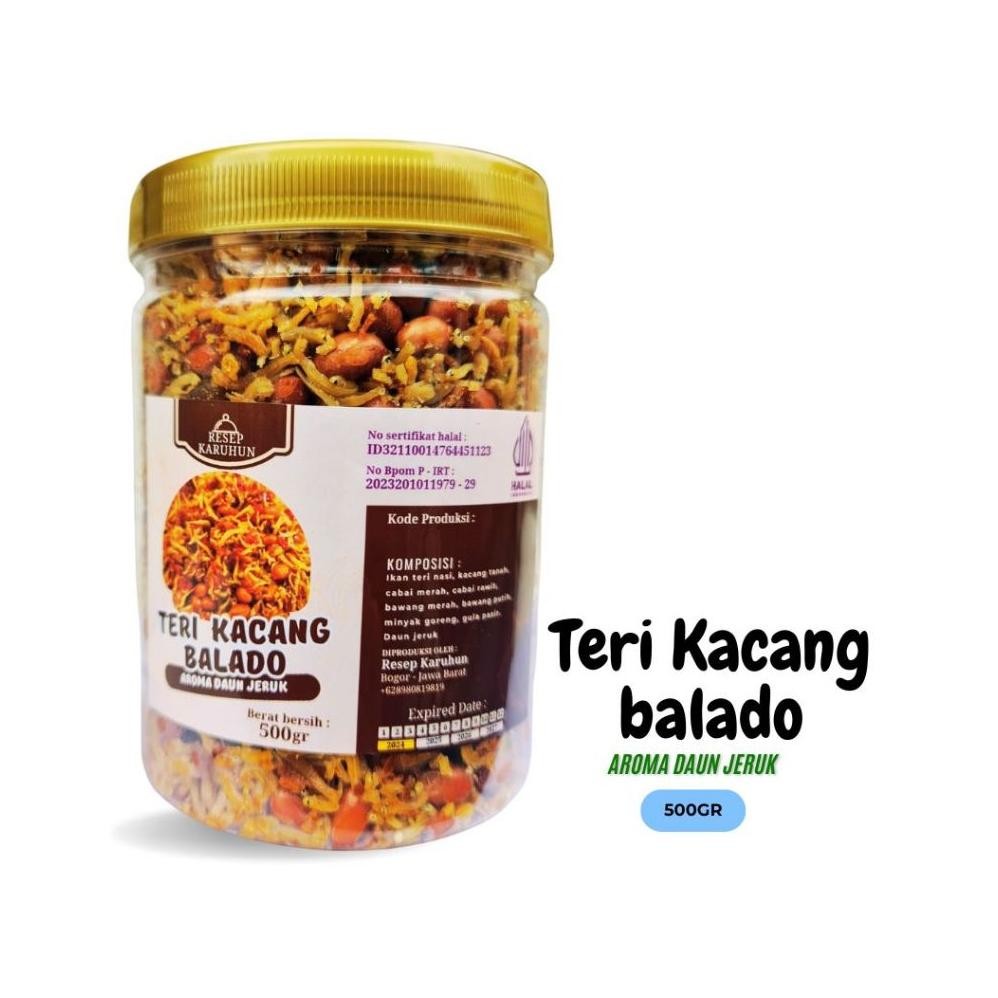 

TERLARIS Teri kacang balado berat 500grm makanan instan tanpa pengawet Siap kirim