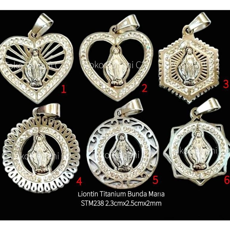 Koe-1116 Liontin Titanium Maria Stm238 1.5Cmx2.4Cmx2Mm - Liontin Maria - Liontin Bunda Maria - Liont