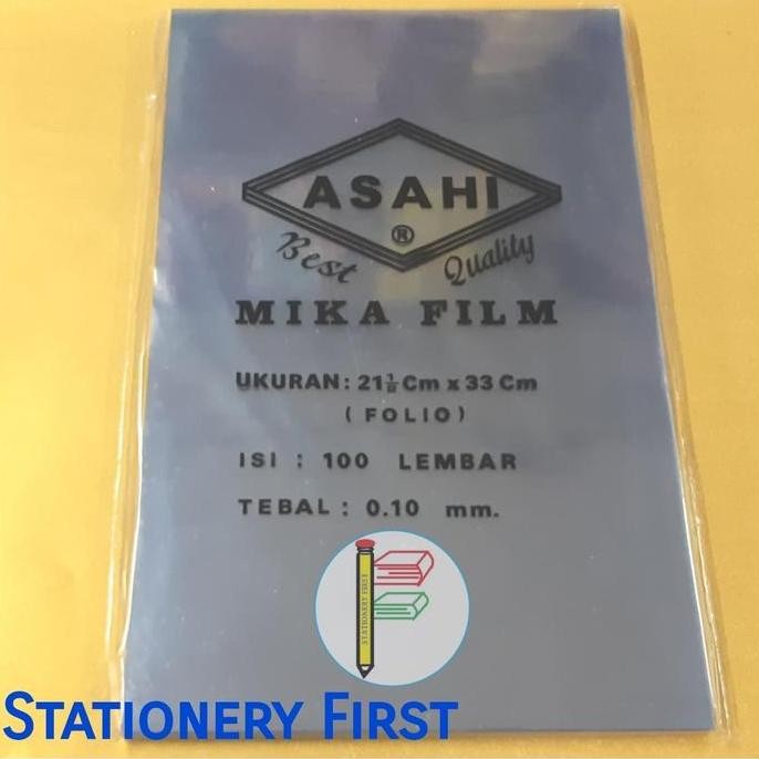 

Mika Film Mika Plastik Jilid Asahi A4 0.10 Mm 100 Lembar Original