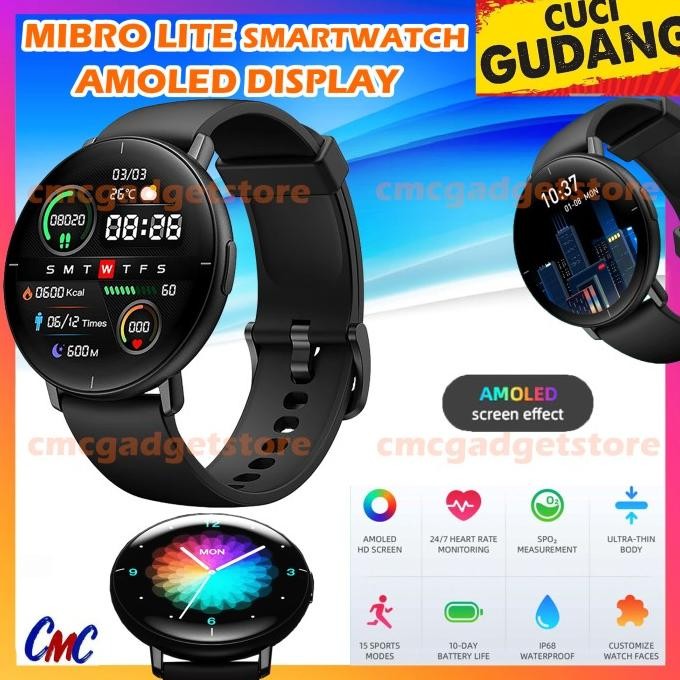 MIBRO LITE SMARTWATCH AMOLED DISPLAY 15 MODE SPORT ALT AIR X1 BAND