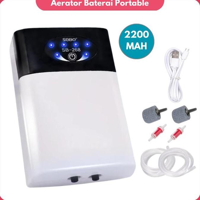 DISKON POMPA AERATOR AKUARIUM AC/DC 2 WATT SOBO MINI AIR PUMP POMPA GELEMBUNG UDARA AERATOR AKUARIUM
