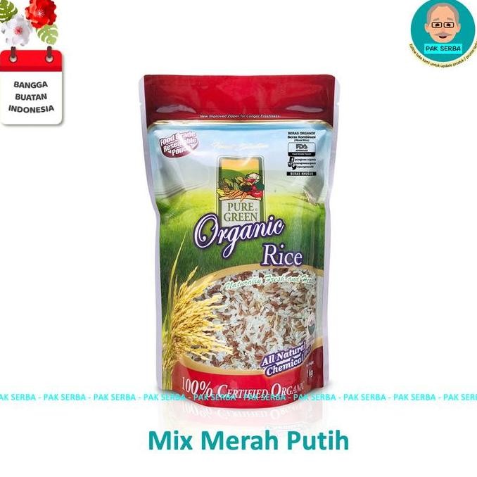 

Ready Beras Organik Pure Green Kombinasi Merah Putih Mixed Rice (1kg)