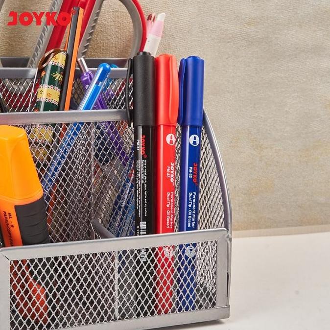 

Ready JOYKO PERMANENT MARKER DUAL TIP 0.7 BLACK BLUE RED SPIDOL PERMANEN JOYKO 0.7MM HITAM BIRU MERAH [12PCS]