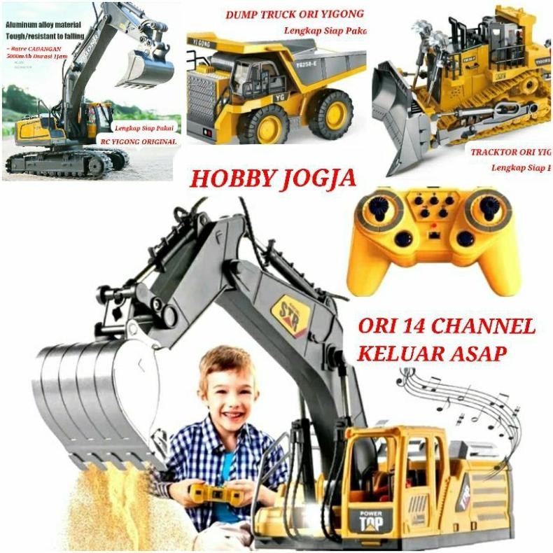 TERMURAH Mobil Remot Kontrol Alat Berat Excavator Dump Truck Buldozer Beko Trailer Forklip Mainan An