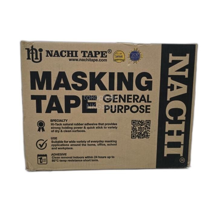 

ready Masking tape/Lakban kertas Nachi 1inch 24mm x 18mtr(min 1dus = 96roll) murah